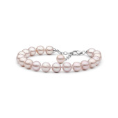 Bratara perle naturale roz pudra si argint DiAmanti FARL885-B-G